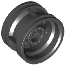 LEGO 56145 Black Wheel 30.4mm D. x 20mm with No Pin Holes and Reinforced Rim